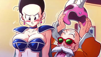 Kame Paradise 2 - Chi Chi gives Roshi a handjob