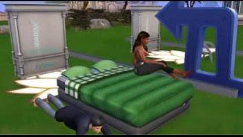 Public sim interracial sex