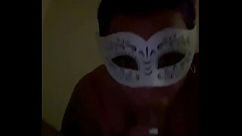 Blowjob from masked fiancé