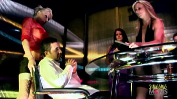 Cumming all over those big fake tits as they fuck like two bunnies