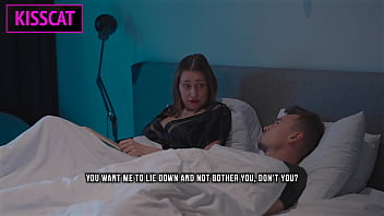 Step mom helps to cum step son and rides on dick, moans in missionary before eats cum from ass