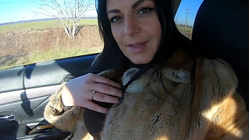 Preview - Cheating wife goes fur-coat shopping with her husband's friend. She will suck his cock out-door 221