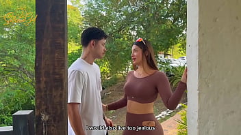 I'm unfaithful to my sugar mommy with the neighbor in her yard