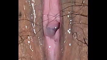 Panties on or off - Close up latina milf creampie