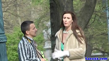 Stockinged british milf sucking and fucking