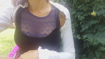 My m. pees in the garden! what mischief! and then she touches her ....