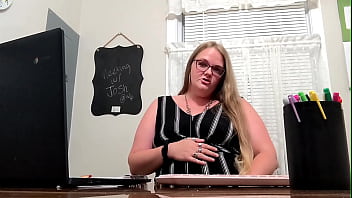 Your teacher gives you JOI in her office and reveals that you got her pregnant!