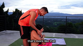 Yoga lesson ends with a MILF fucked by her instructor - Tommy Miller