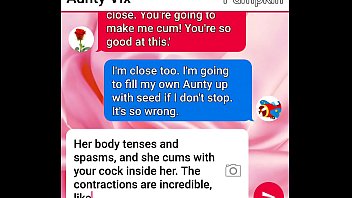 Aunty finally pops her Pumpkin's cherry sexting, their final climax together.