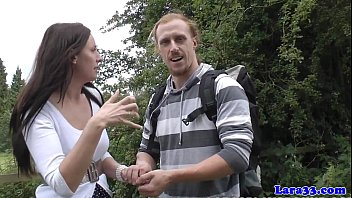 English milf sucking dick with lace gloves on