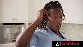 DEVILS FILM - Naughty Stepmom Wants Her Stepson's Black Cock Deep In Her Mouth And Wet Pussy