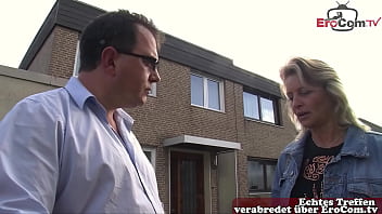 Deutsche Hausfrau auf der Straße angesprochen zum Sex