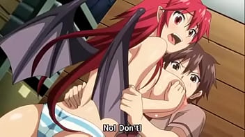 Hentai, chica demonio vs joven