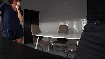 Real Cheating. Wife Fucks In The Kitchen With Her Husband's Friend While He's Not At Home. Taboo