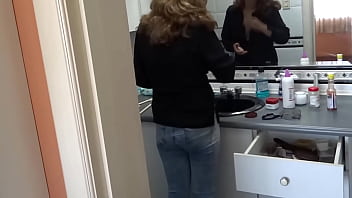 Great compilation: my Latina wife gets ready in the bathroom for sex