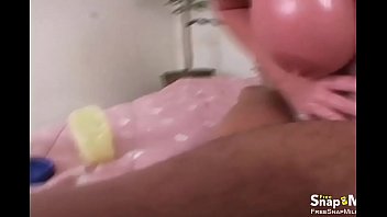 Horny Mom Jerking Cock and Masturbating
