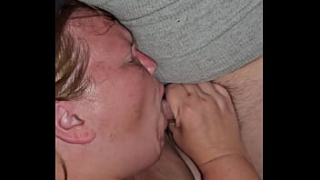 Swallows load after face fucking