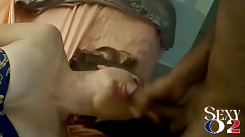 1630 - French Slut in Black Leather Pants, Blue Cotton Corset, Gray Satin Thong, High Heels, Blowjob, Rimming, Doggystyle and Facial Cumshot