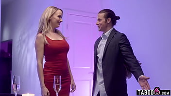 Date night with step sons busty MILF step mom Pristine Edge lead to hot sex with step dad not there