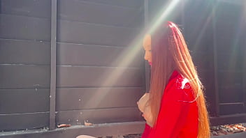 Italian Horny Milf Artemisia Love showing her juicy tits outdoor for the camera