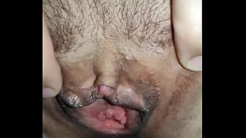 Open pussy lips and ass hole