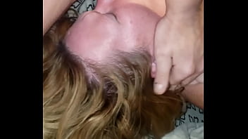 Throat pie with my cock in her mouth