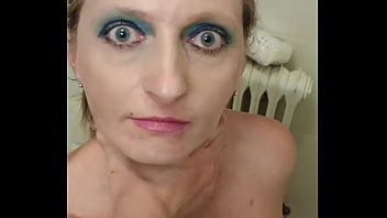 German MILF Sandra facefuck deepthroat strangle