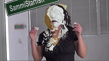 Throwing pies at Karen's face - Humiliated bitch