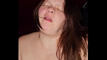 Big white woman sit on cock and moans