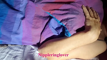 Nippleringlover horny milf masturbating pierced pussy and rubbing huge pierced nipples