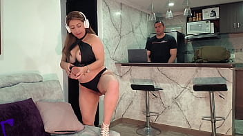 Horny Latina MILF Roommate Busted with Dildo, Fucked Rough & Covered in Cum on Face and Tits