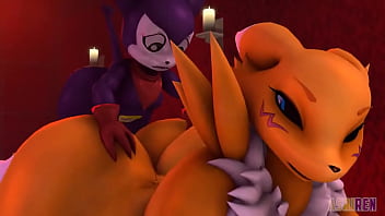 Renamon rides hard Impmon