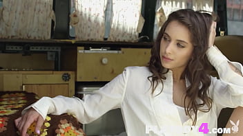 Beautiful MILF with perfect ass Uma Jolie passion posing in the camper