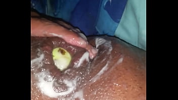 This green organic big toy is made for my ass. Big gapes beautiful rosebuds anal creampie