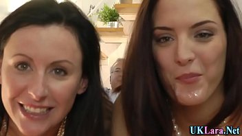 Stocking whores swap cum