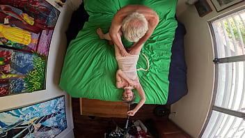 We put up the cameras, pulled out the greenscreen, and we're fucking in a meadow with butterflies.