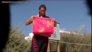 Busty MILF hidden camera outdoor