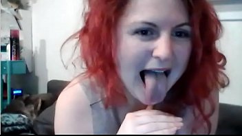 D. Milf cam broadcaster spitting and being sloppy