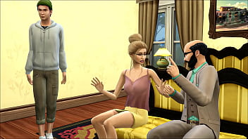 Step Dad compelled step Mom to fuck with virgin step son - family sex