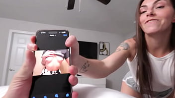 Catching stepbro jacking off to my photos