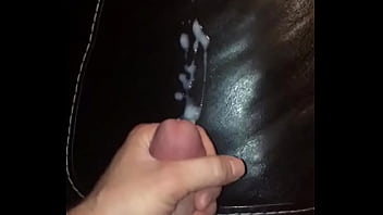 Bigcockcumshot tugs his thick hard cock big balls full of warm thick cremy cum unload a powerful cumload on my couch