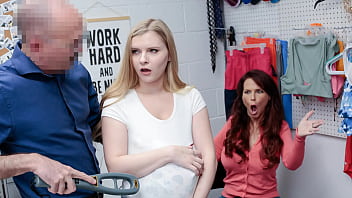 Busty Stepmom and Her Hot Stepdaughter Brought to Backroom for Hard Interrogation - Milfthief