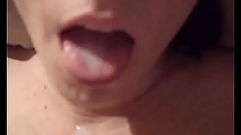 Cum on Her Tongue!