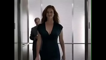 Busty mature strutting