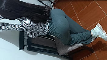 My stepdaughter's words excited me the most, I smeared some gel on the head of my penis and grabbing it from the base with one hand I directed it to her buttocks.