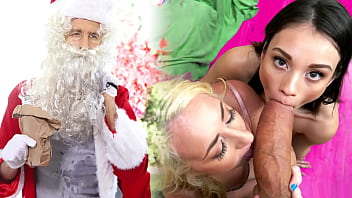 Santa is Cuming to Town - Janna & Liv Take Vlad’s Huge Cock