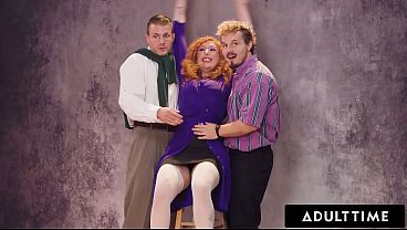 ADULT TIME - Coworkers' Naughty Christmas Vintage Photoshoot Turns Into Festive WILD ORGY