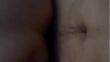 Hubby squeezes wife's ass as he pounds her