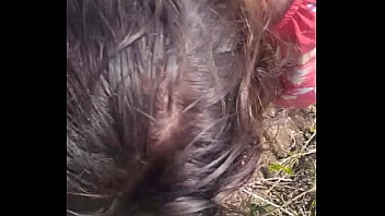 Amateur blowjob and doggy style fuck (cum in mouth) in the bush