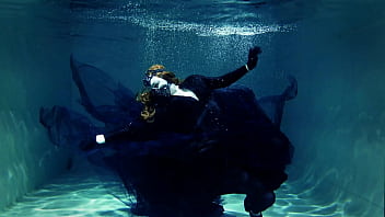 Gothic underwater shooting in swimmimg pool Arya Grander.